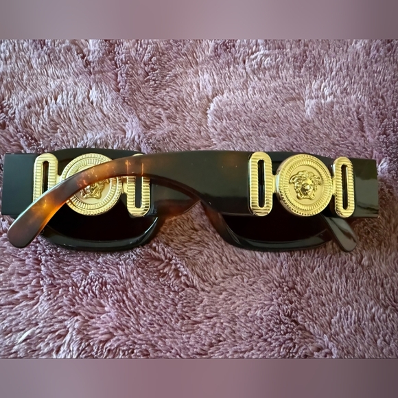 Versace Medusa (Unisex) Biggie Havana Brown 0VE4361 Sunglasses (EUC) - Picture 4 of 9